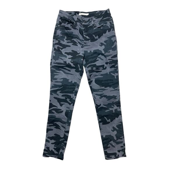 Levi’s 721 Black Camo Jeans High Rise Skinny Ankle Sz 29 Inseam 26 EUC Grunge - Picture 7 of 7